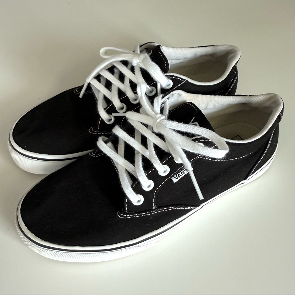 Vans Atwood low top black canvas sneakers